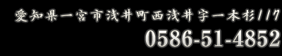 愛知県一宮市浅井町西浅井字一本杉117 0586-51-4852